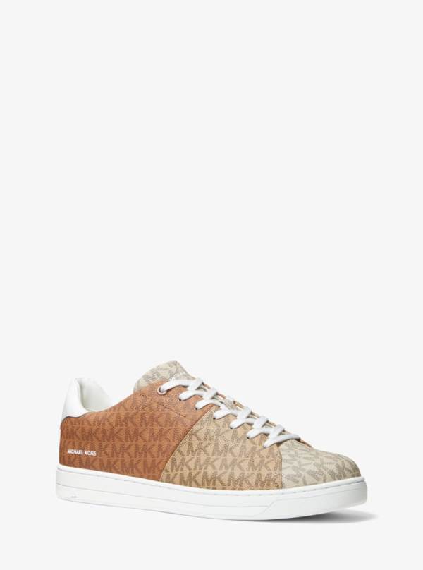 Panske Tenisky Michael Kors Caspian Color-Block Logo Hnede Viacfarebný - Topanky Michael Kors Obchod | MRNAK-4960